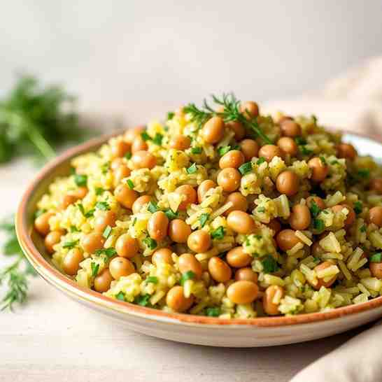 Baghali Polo - Easy Persian Dill & Fava Bean Rice
